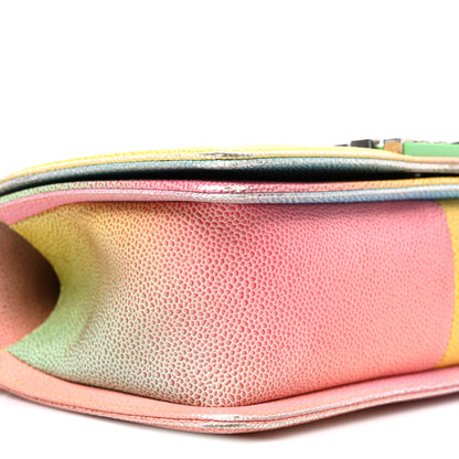 Chanel Caviar Quilted Medium Cuba Rainbow Boy Flap Multicolor 9 of 10