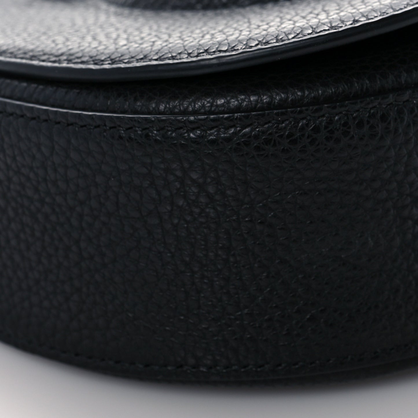 Hammered Calfskin Crossbody Bag Gancini Black