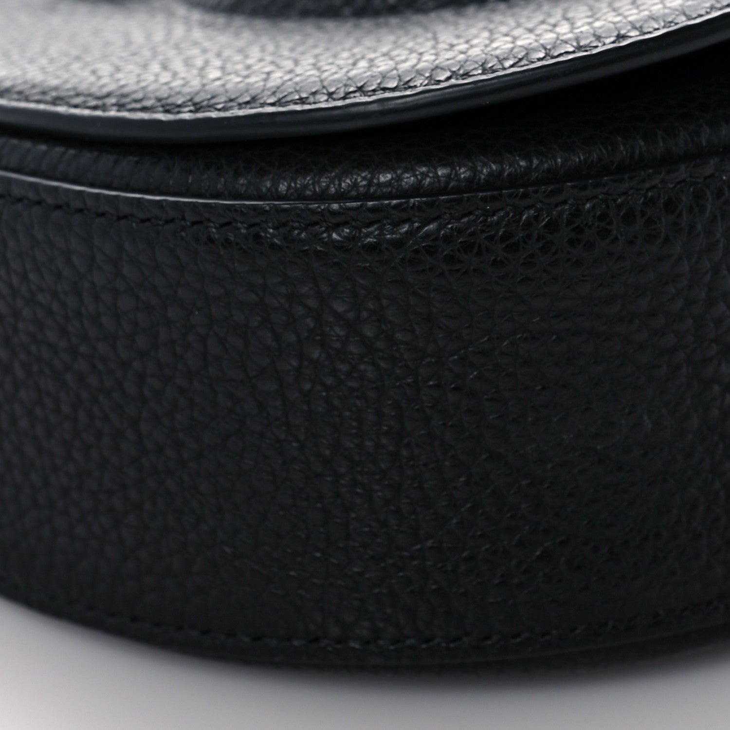 Salvatore Ferragamo Hammered Calfskin Crossbody Bag Gancini Black 8 of 9