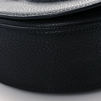 Salvatore Ferragamo Hammered Calfskin Crossbody Bag Gancini Black 8 of 9