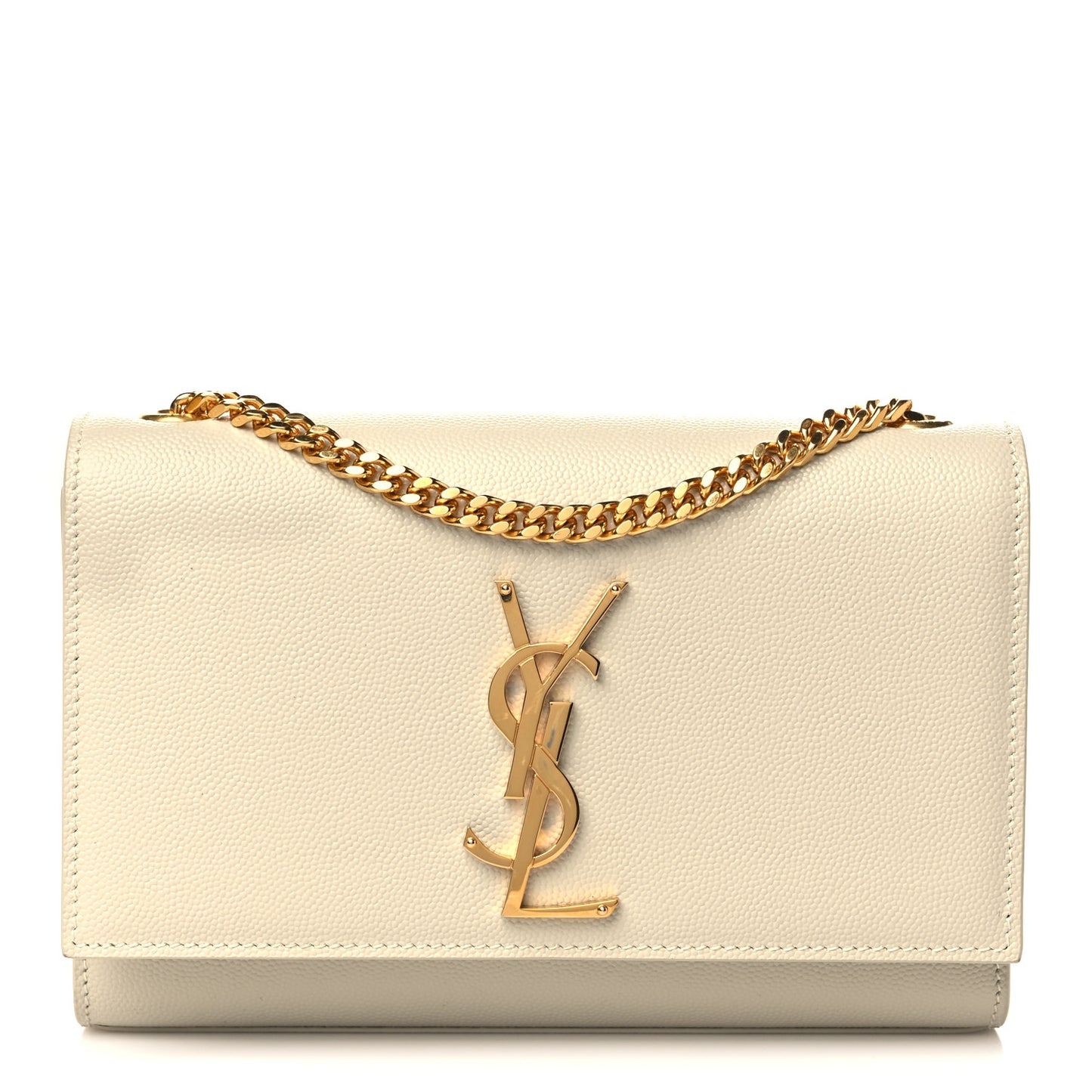 Grain De Poudre Small Monogram Kate Satchel Crema Soft
