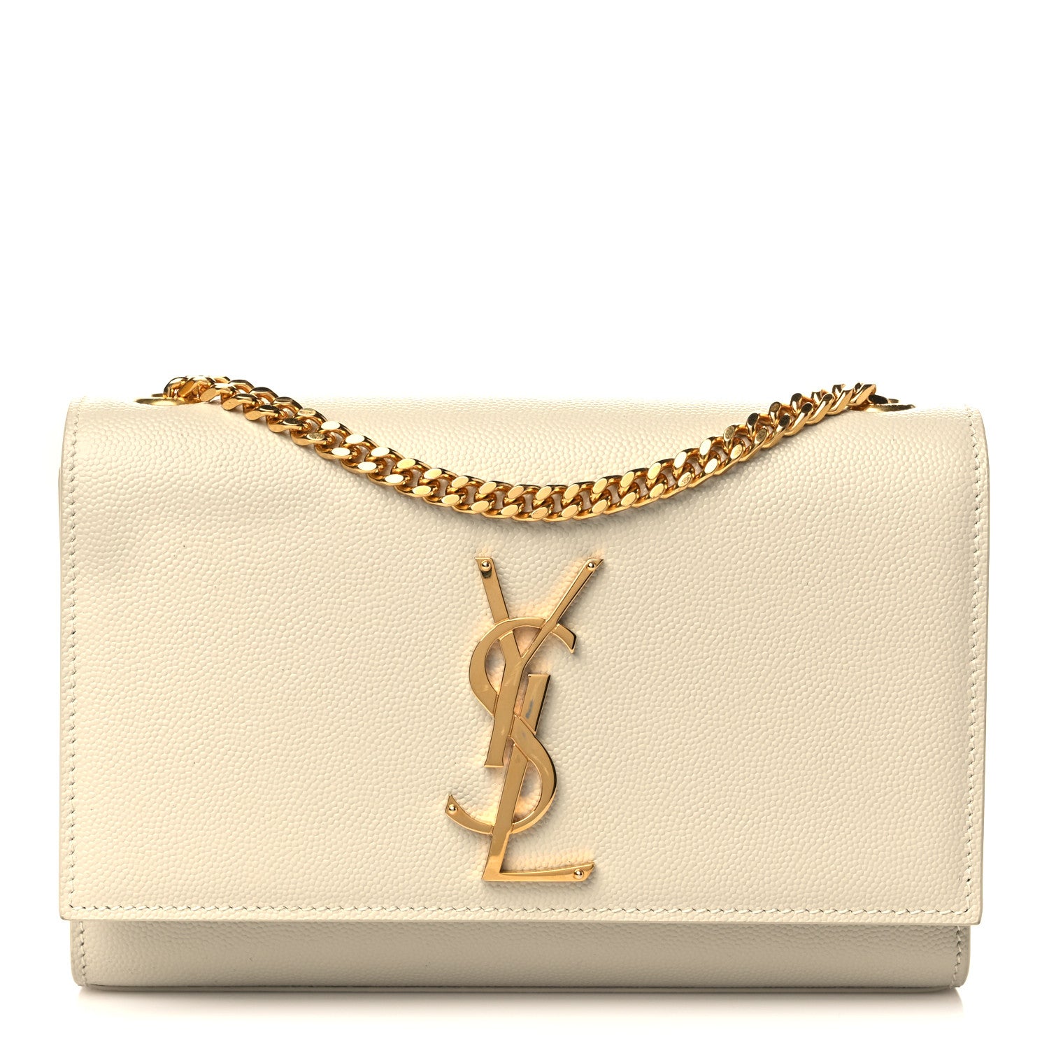 Saint Laurent Grain De Poudre Small Monogram Kate Satchel Crema Soft 1 of 7