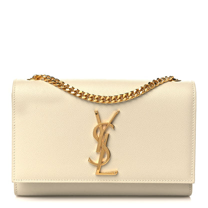 Saint Laurent Grain De Poudre Small Monogram Kate Satchel Crema Soft 1 of 7