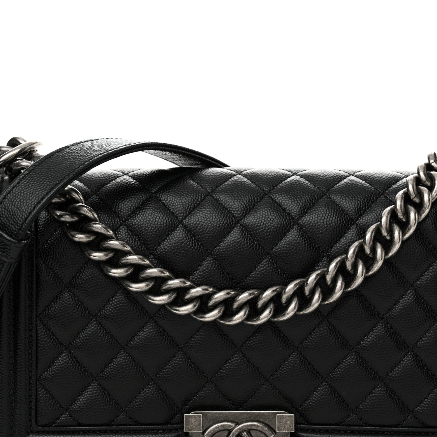 Chanel Caviar Quilted Medium Boy Flap Black 7 of 10
