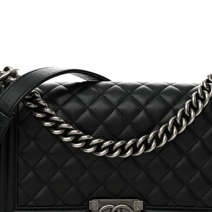 Chanel Caviar Quilted Medium Boy Flap Black 7 of 10