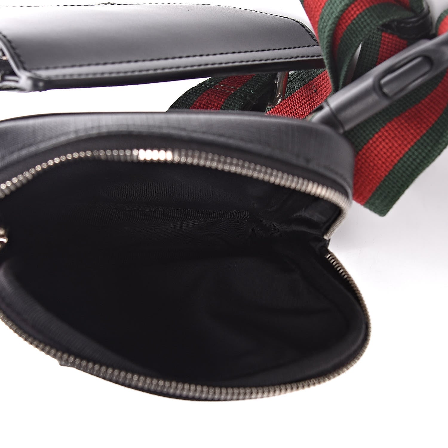 Gucci GG Supreme Monogram Web Belt Bag Black 5 of 11