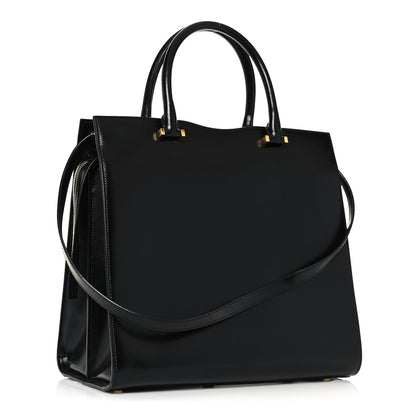 Saint Laurent Shiny Calfskin Large Uptown Tote Black 2 of 15