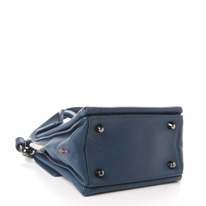 Christian Louboutin Grained Calfskin Passage Messenger Blue 4 of 14
