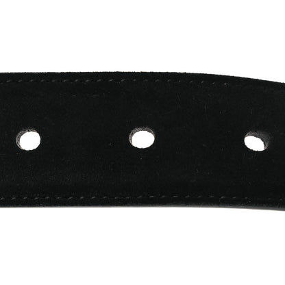 Saint Laurent Suede Calfskin Monogram Square Buckle Belt 90 36 Black 3 of 6