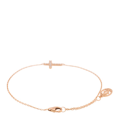Cartier 18K Pink Gold Diamond Symbols Cross Bracelet 2 of 3