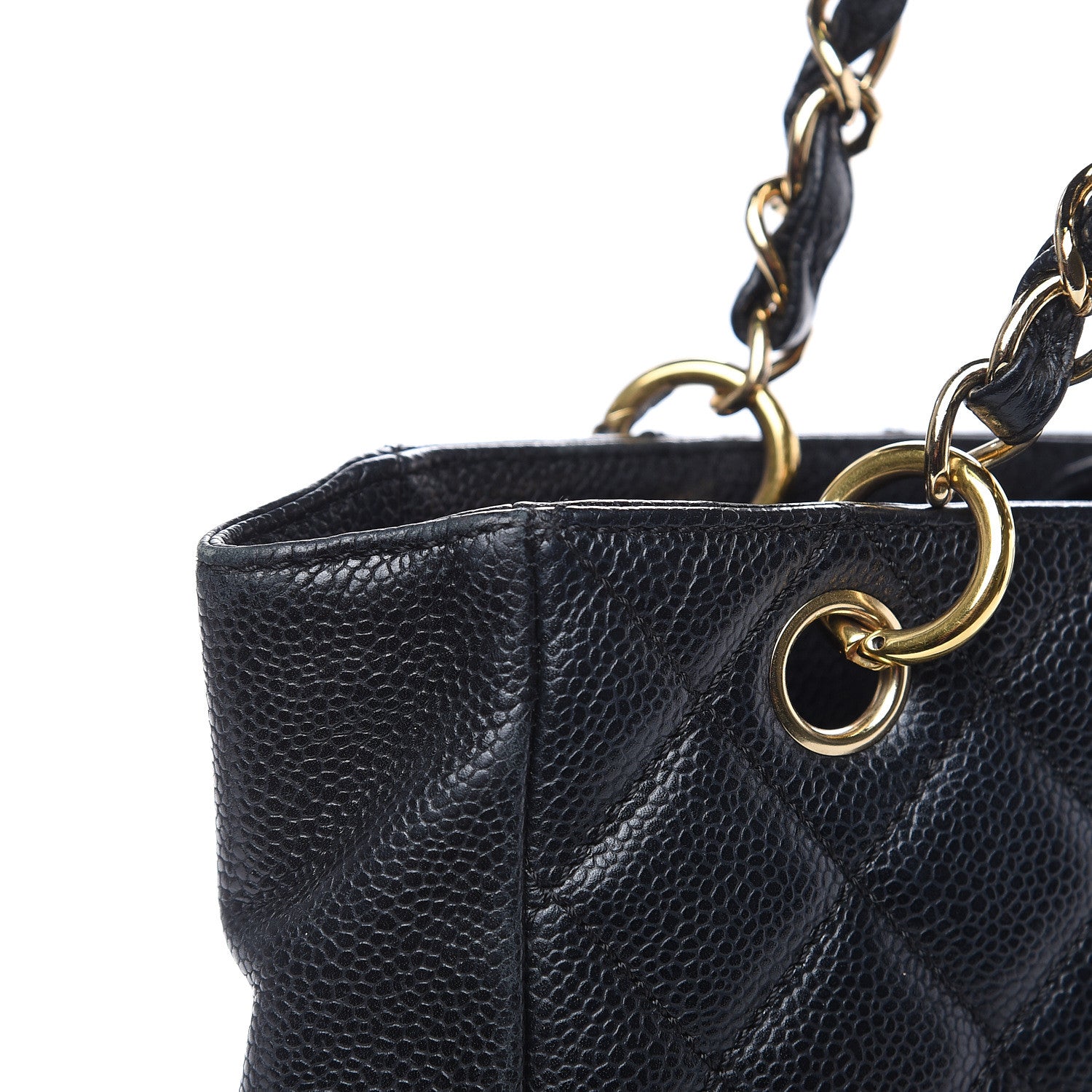Chanel Caviar Quilted Petit Shopping Tote PST Black 12 of 17