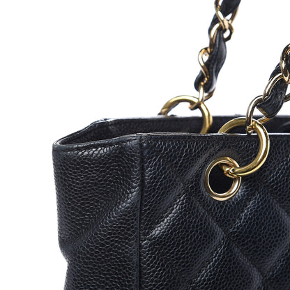 Chanel Caviar Quilted Petit Shopping Tote PST Black 12 of 17