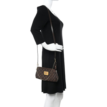 Louis Vuitton Damier Ebene Eva Clutch 2 of 11