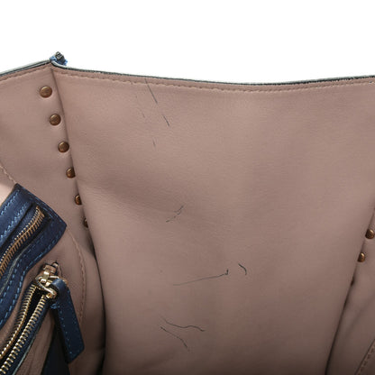 Valentino Garavani Nappa Medium Rockstud Soft Tote Indigo 8 of 12