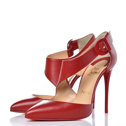 Christian Louboutin Nappa Sharpeta 100 Pumps 37 Flamenco 3 of 12