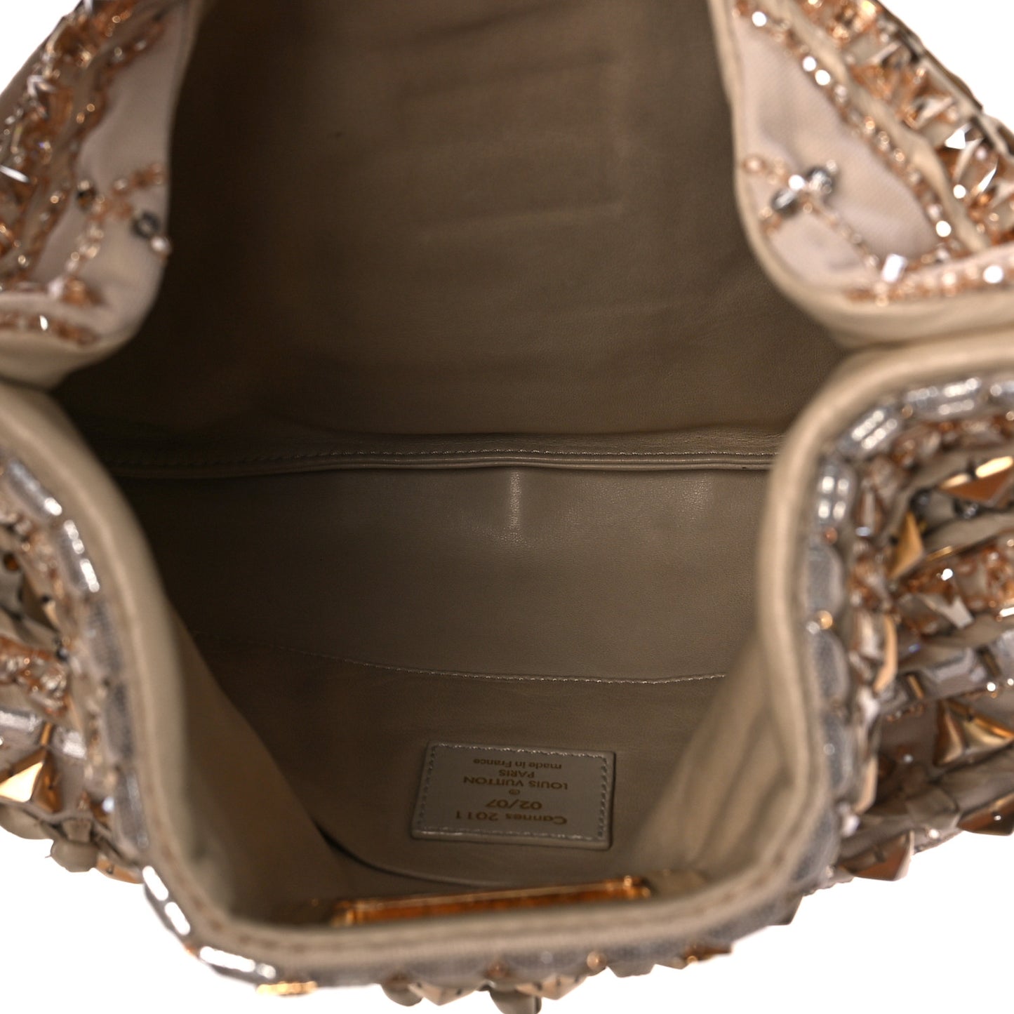 Canvas Crystal Embellished Altair Clutch
