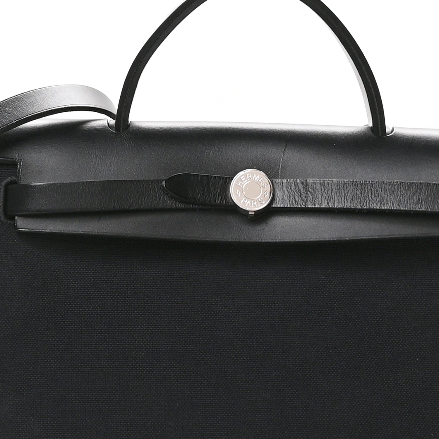 Hermes Military Toile Vache Hunter Herbag Zip PM 31 Black 9 of 12