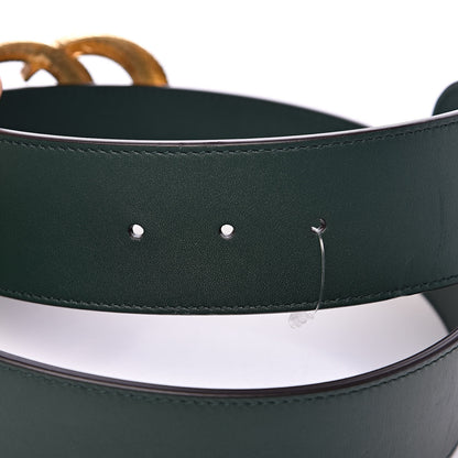 Gucci Calfskin Lizard Double G 50mm Belt 85 34 Vintage Green 5 of 6