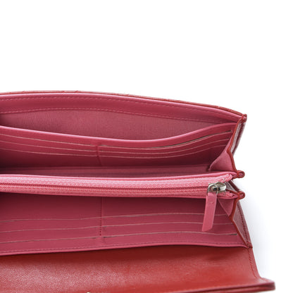 Chanel Lambskin Quilted Large Gusset Flap Wallet Red 4 of 9