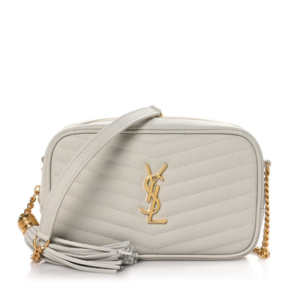 Saint Laurent Grain De Poudre Matelasse Monogram Mini Lou Camera Bag Granite 1 of 9