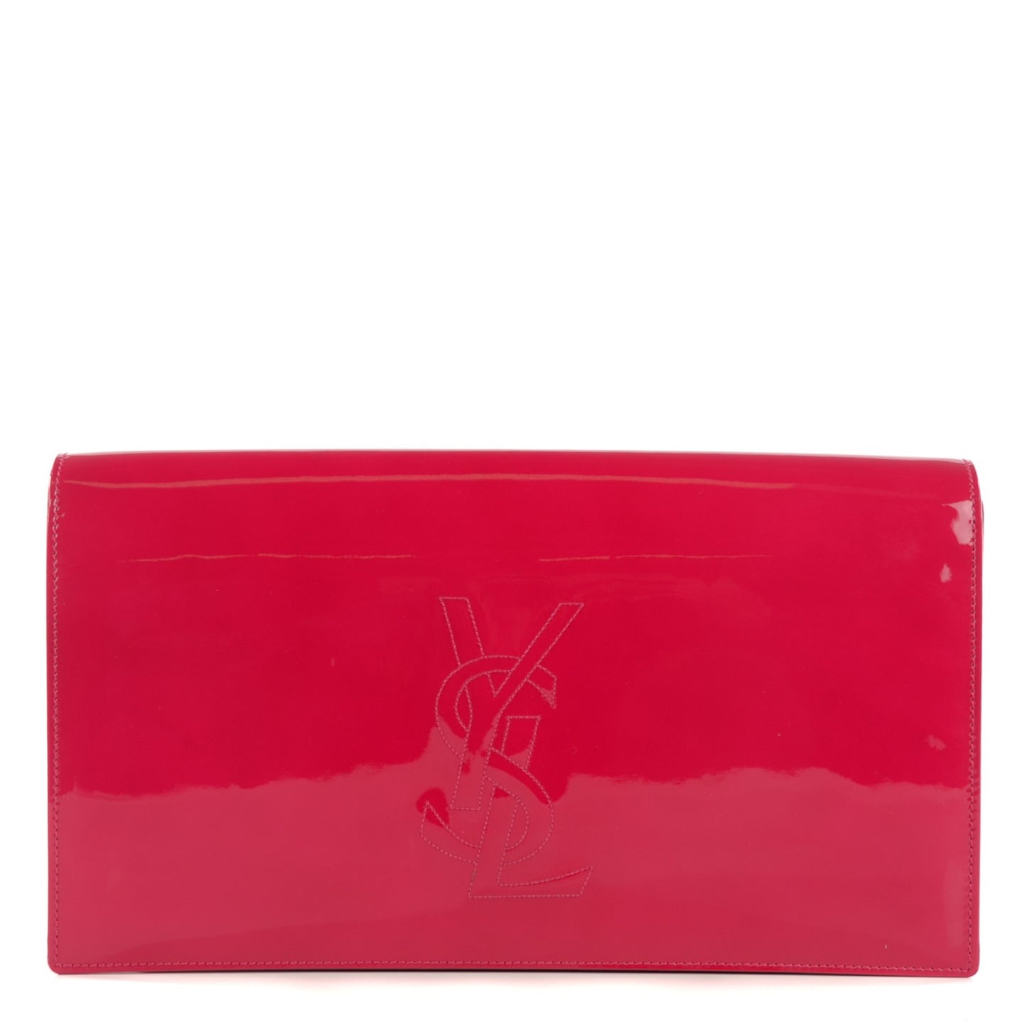 Patent Monogram Large Belle De Jour Clutch Fuchsia