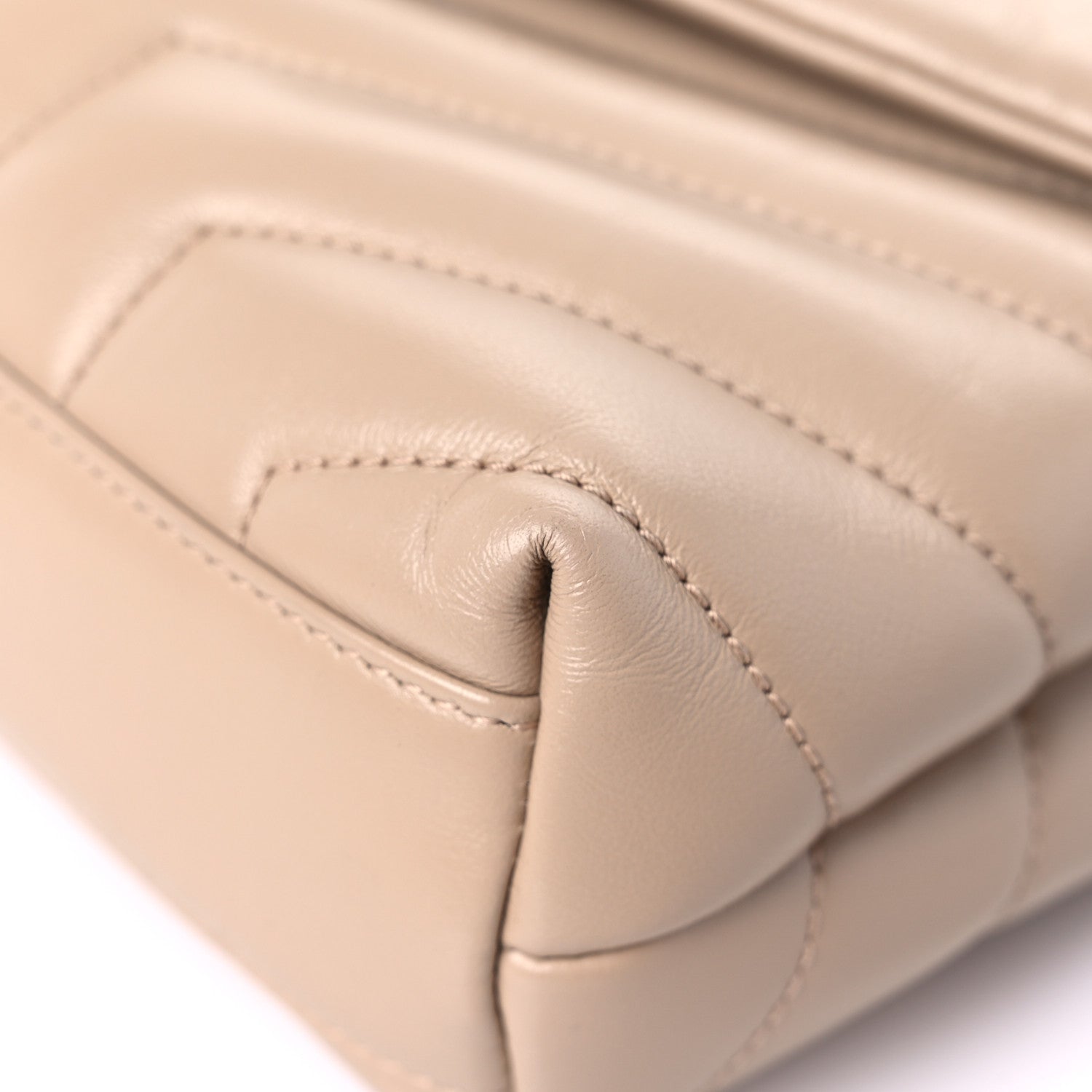 Saint Laurent Calfskin Y Quilted Monogram Toy Loulou Crossbody Bag Latte 9 of 15