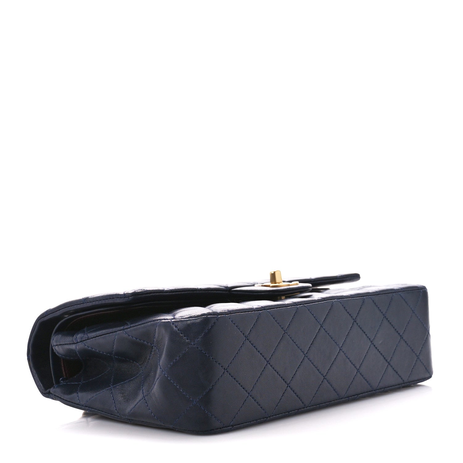 Chanel Lambskin Quilted Medium Double Flap Navy 4 of 12