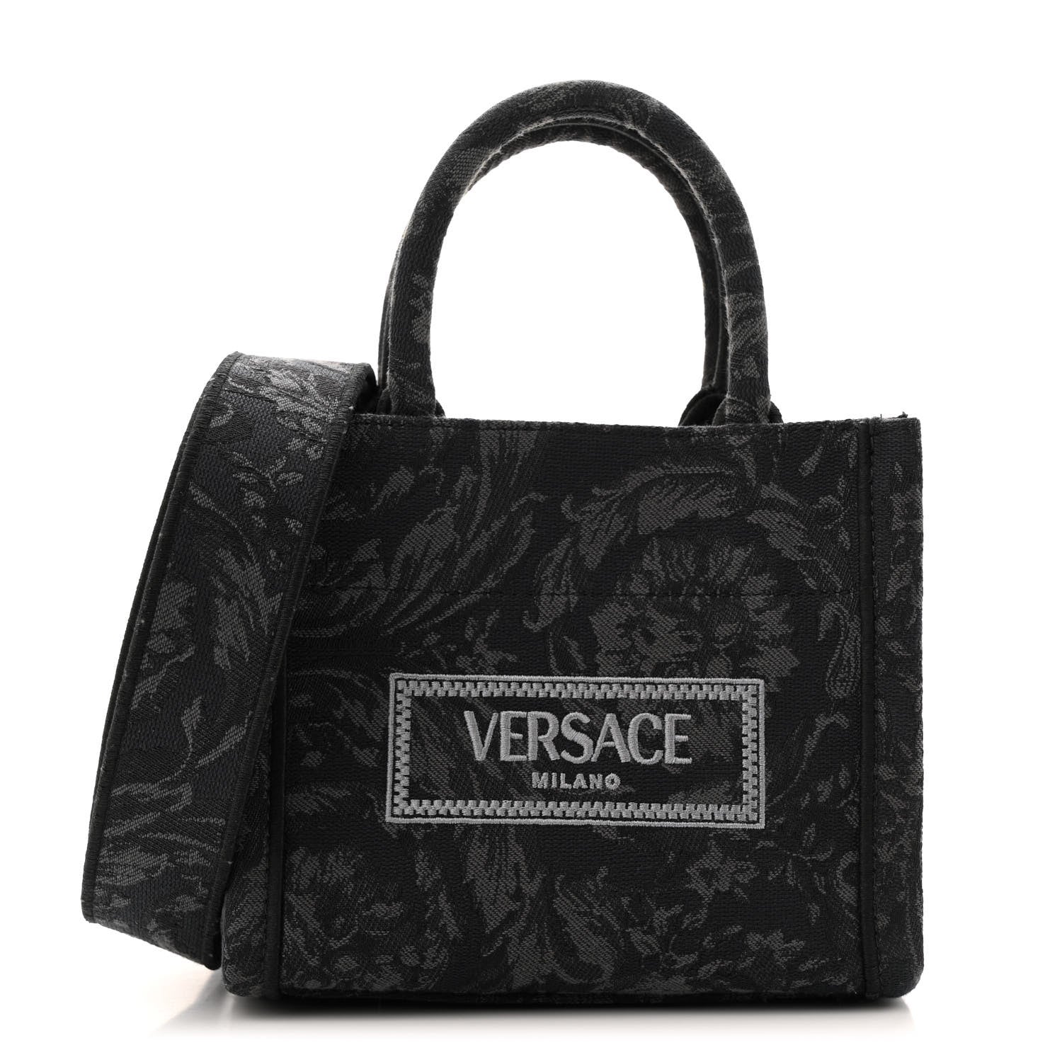 Versace Jacquard Barocco Extra Small Athena Tote Black 1 of 13