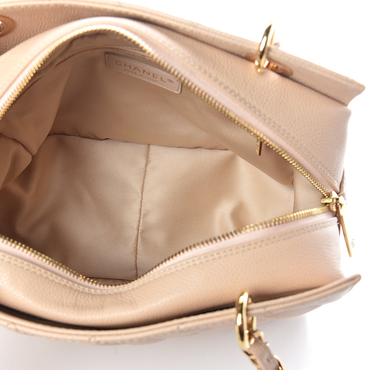 Caviar Quilted Petit Timeless Tote PTT Beige
