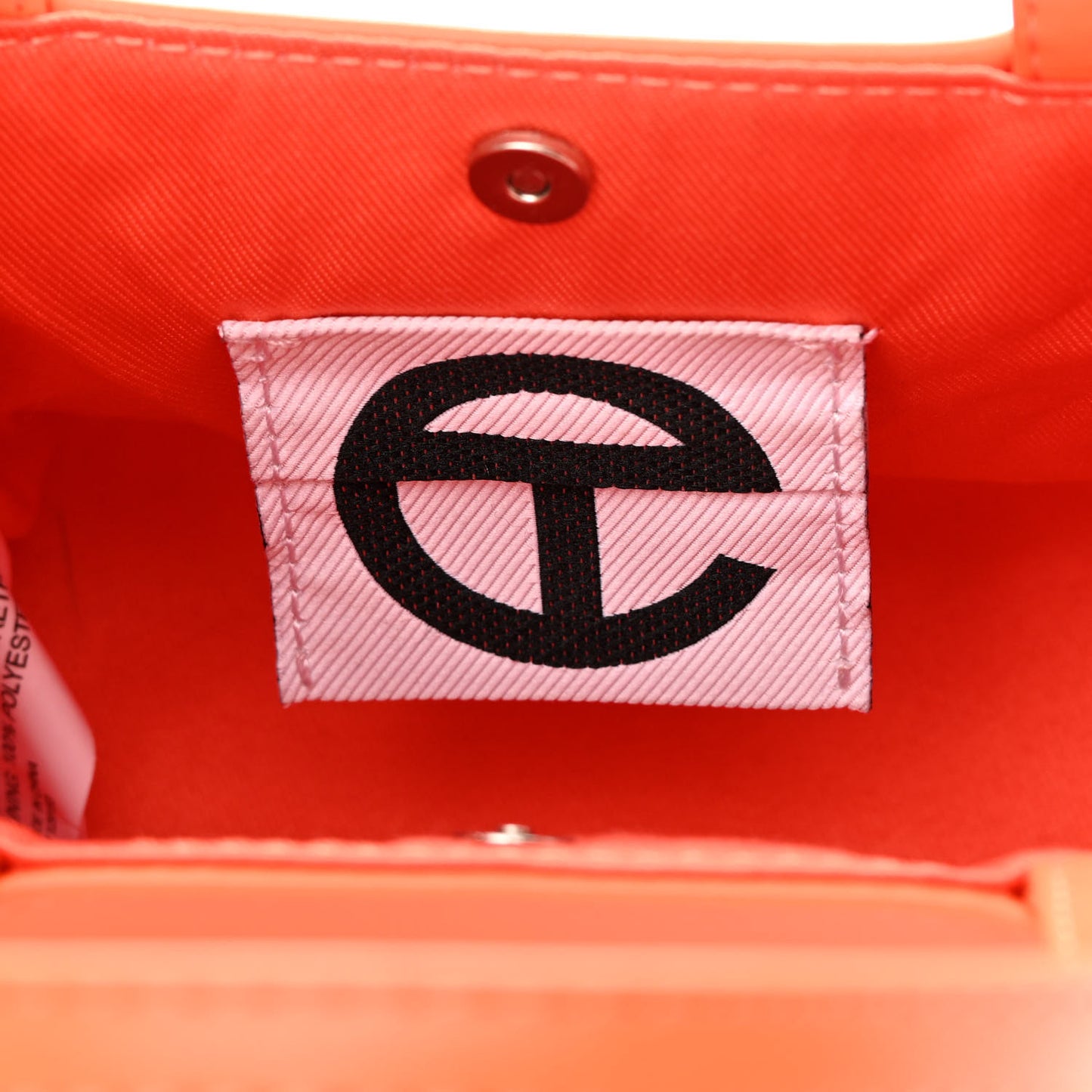 Vegan Leather Small Shopping Bag Orange