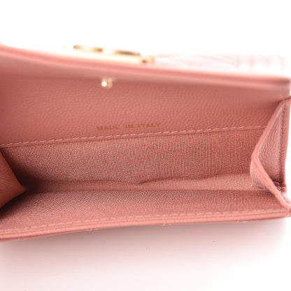 Chanel Caviar Quilted Boy Card Holder Wallet Powder Pink 5 of 9