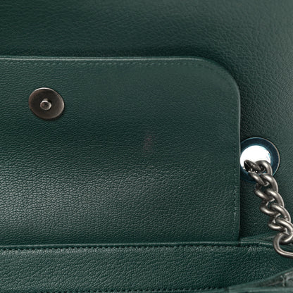 Chanel Goatskin Quilted Medium Perfect Edge Flap Green 10 of 10