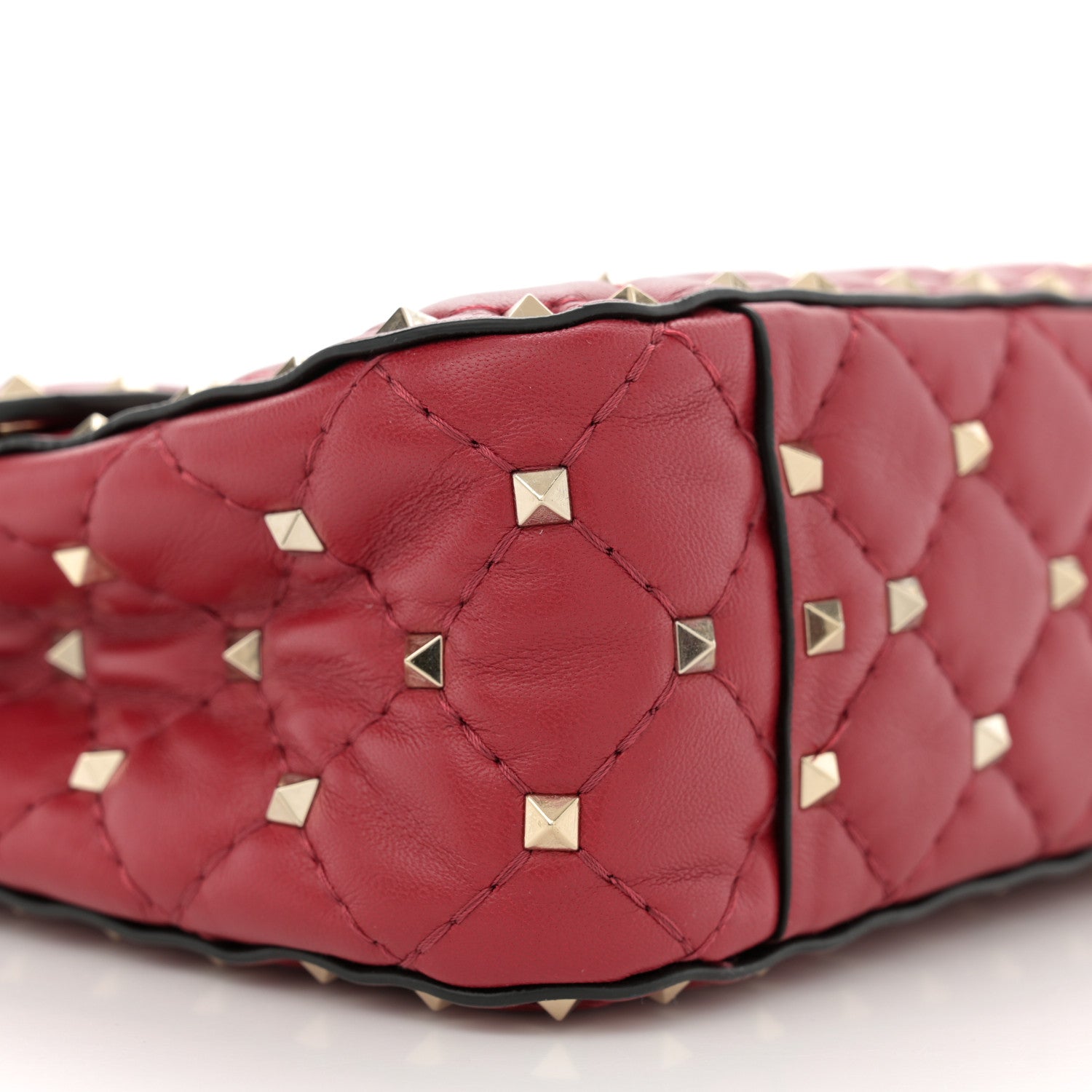 Valentino Garavani Nappa Medium Rockstud Spike Shoulder Bag Rosso Valentino 8 of 10