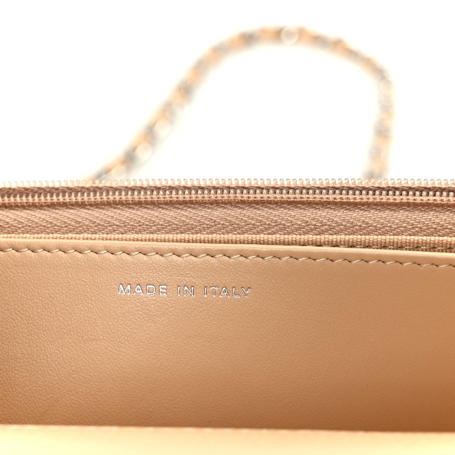Chanel Caviar Quilted Wallet on Chain WOC Beige 6 of 11