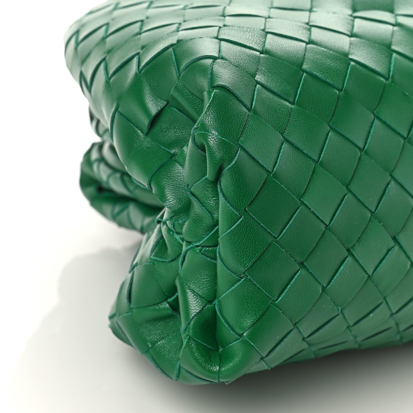 Nappa Maxi Intrecciato The Pouch Oversized Clutch Racing Green
