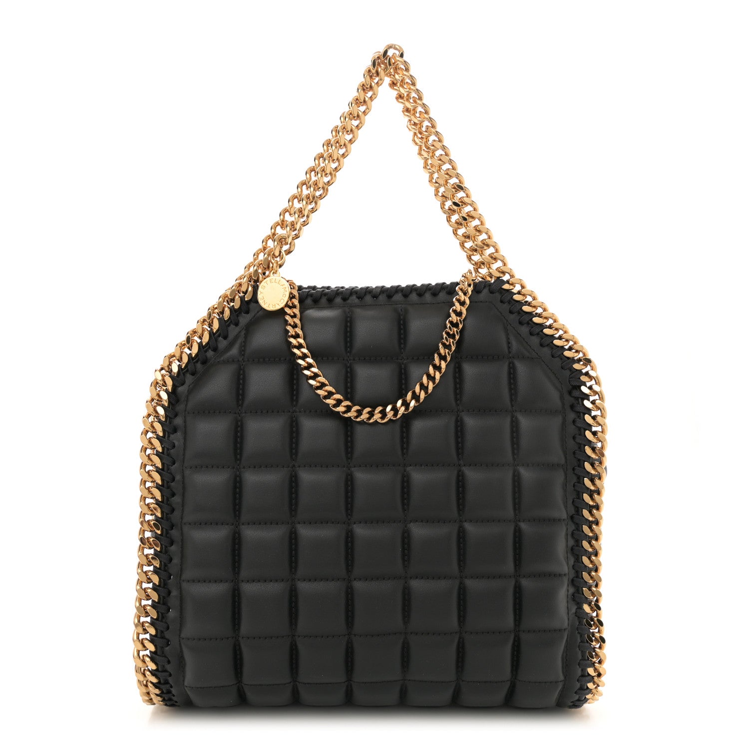 Stella McCartney Vegan Leather Quilted Mini Falabella Tote Black 1 of 10