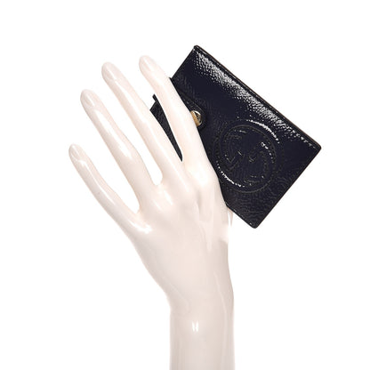 Gucci Patent Soho Card Case Uniform Blue 2 of 5