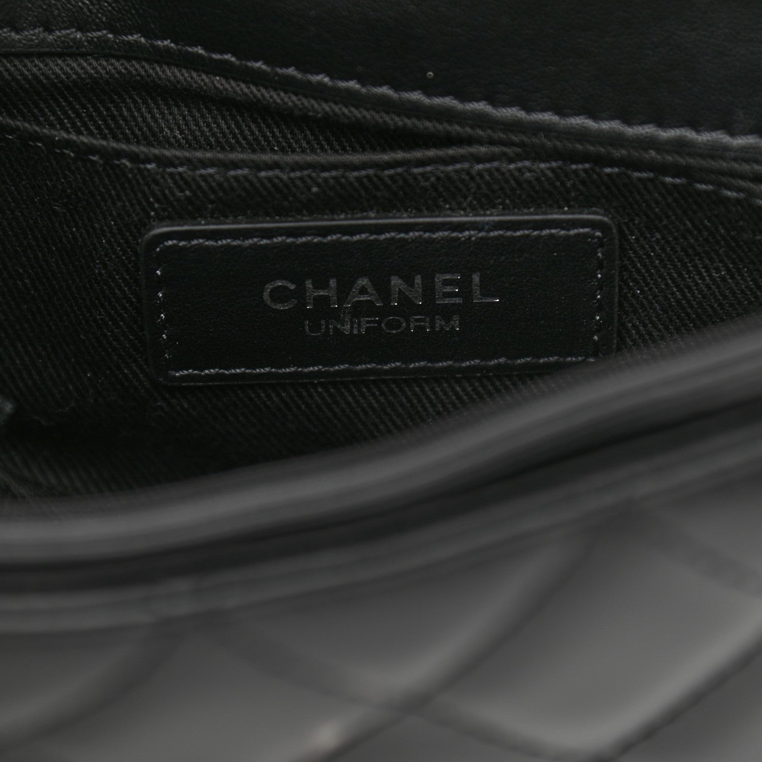 Chanel Calfskin Quilted CC Uniform Flap Belt Bag Black 5 of 10