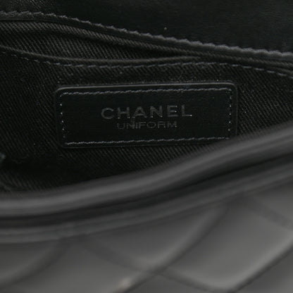 Chanel Calfskin Quilted CC Uniform Flap Belt Bag Black 5 of 10