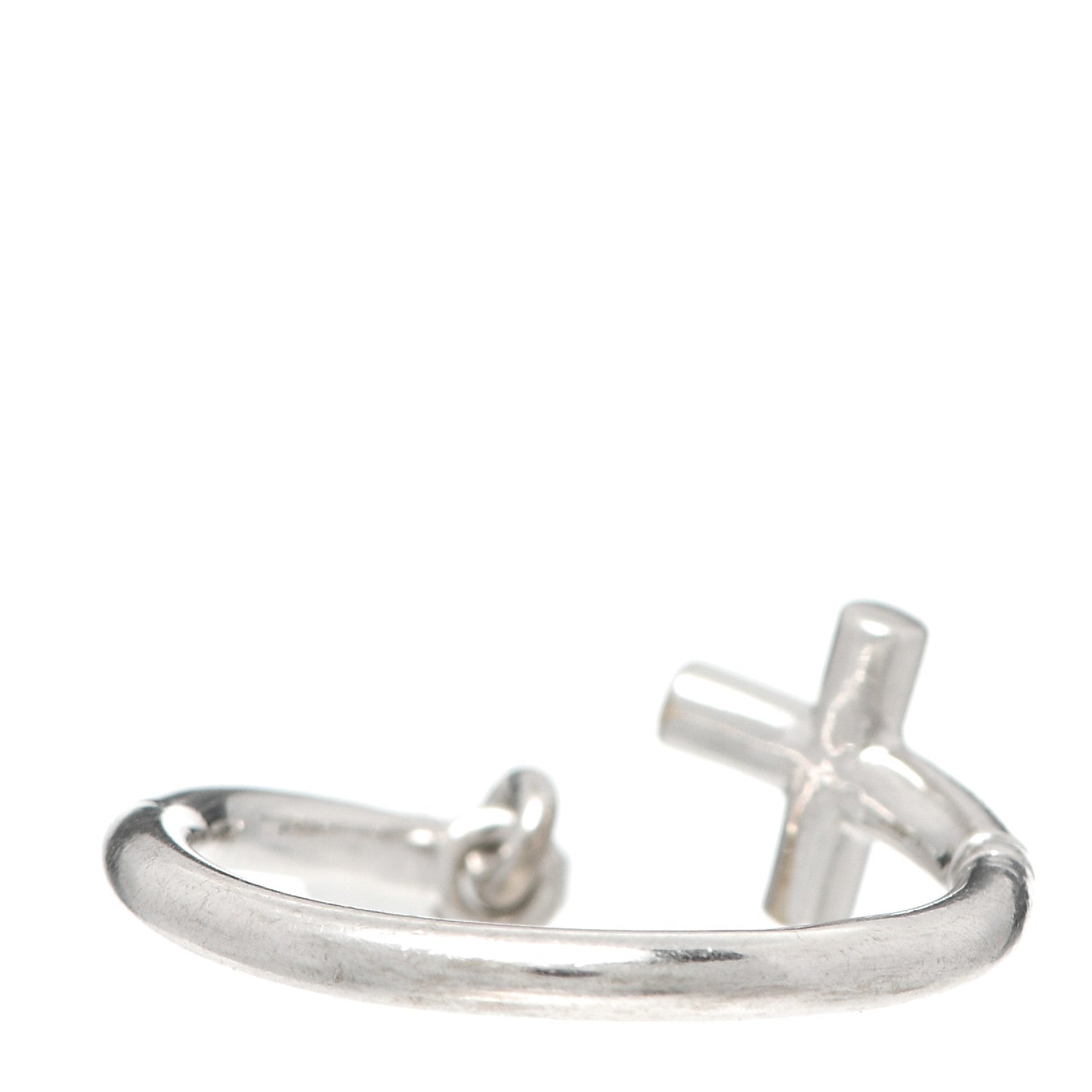 Gucci 18K White Gold Cross and Heart Ring 49 5 3 of 5