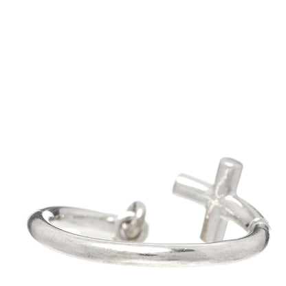Gucci 18K White Gold Cross and Heart Ring 49 5 3 of 5