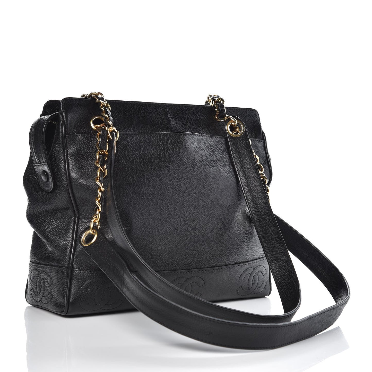 Caviar CC Shoulder Bag Black