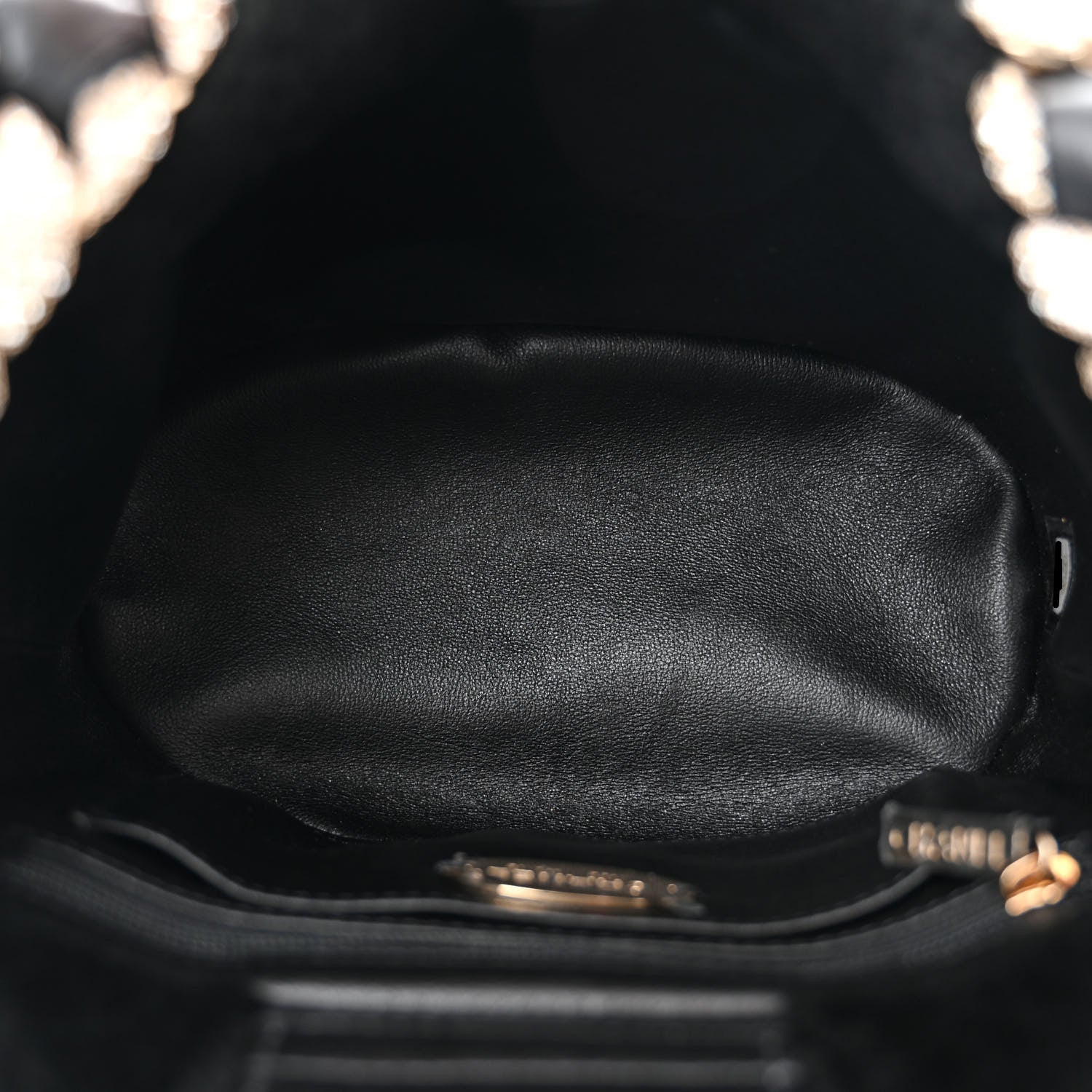 Chanel Shearling Lambskin Crystal Strass Flap Black 5 of 10