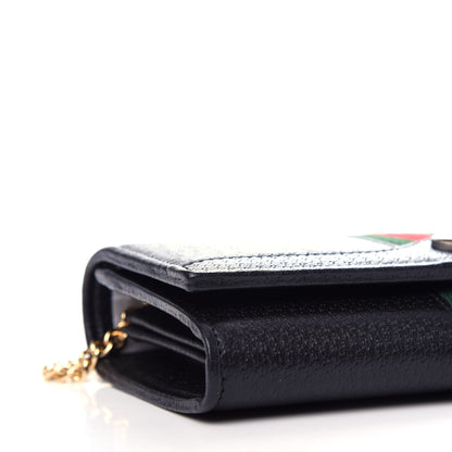 Gucci Calfskin Web Ophidia Wallet On Chain Black 8 of 11