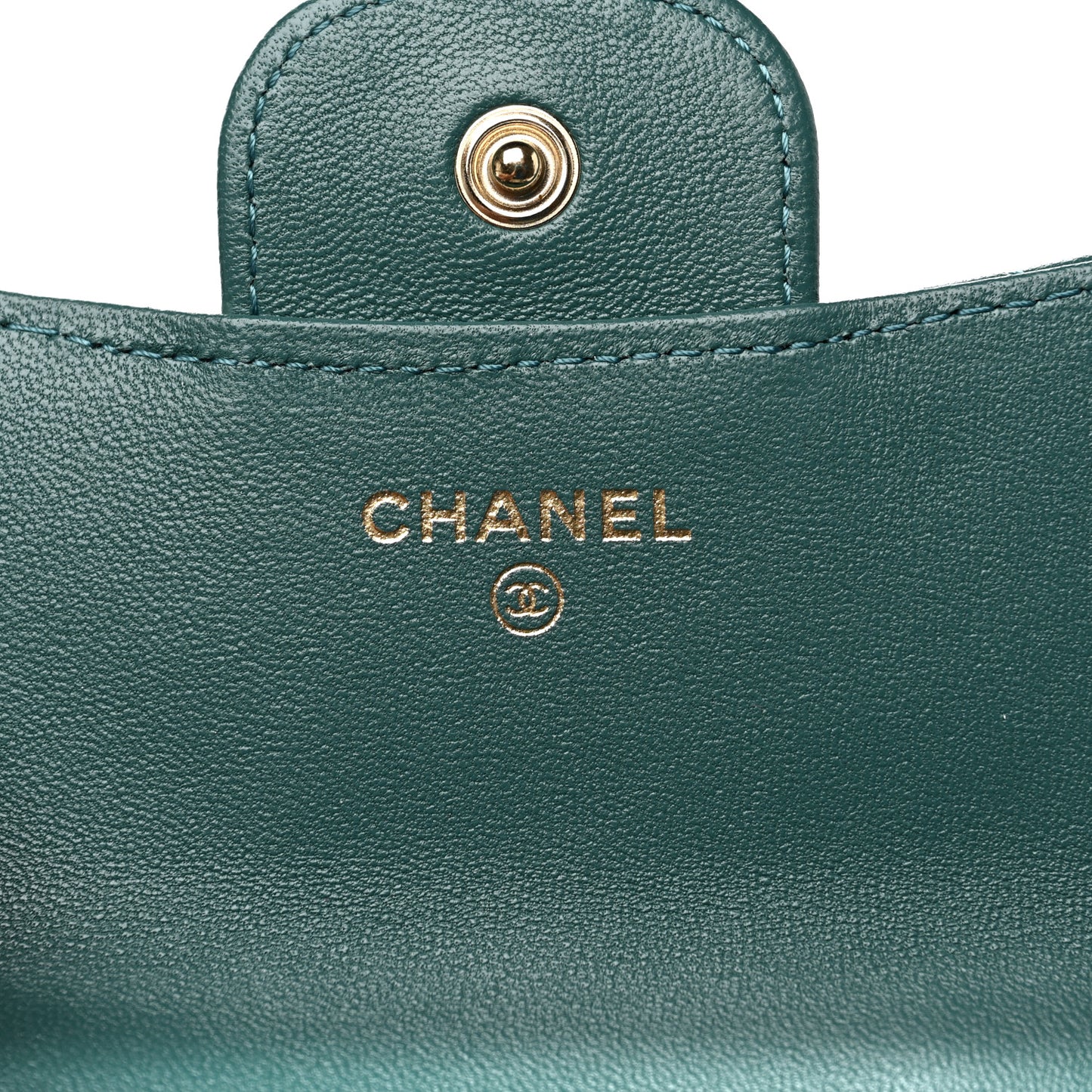 Lambskin Quilted Top Handle Flap Coin Purse With Chain Green
