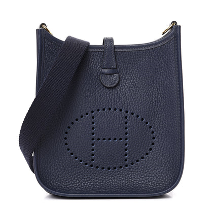 Hermes Taurillon Clemence Evelyne TPM Bleu Nuit 1 of 10