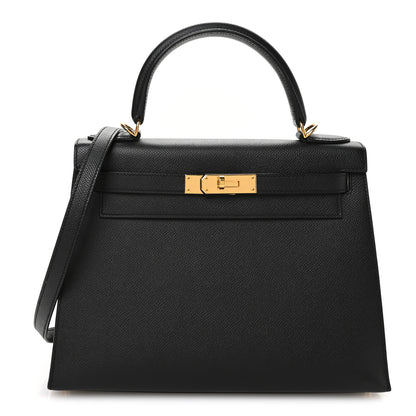 Hermes Epsom Kelly Sellier 28 Black 1 of 11