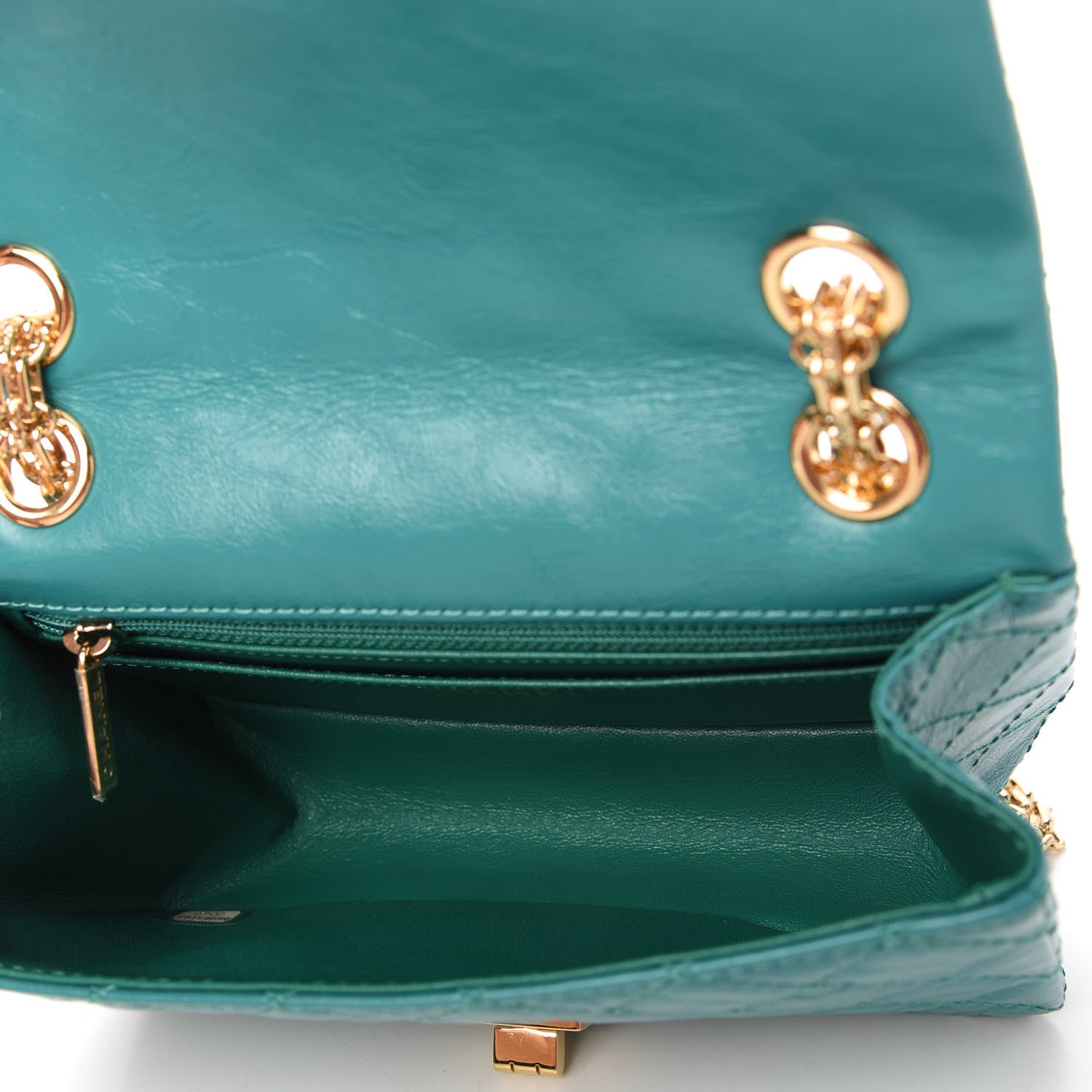 Chanel Aged Calfskin Quilted 2.55 Reissue Mini Flap Green 5 of 12