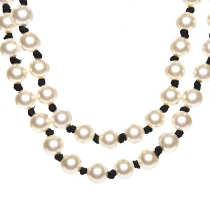 Chanel Graduated Pearl CC Long Necklace Gold 1 of 6