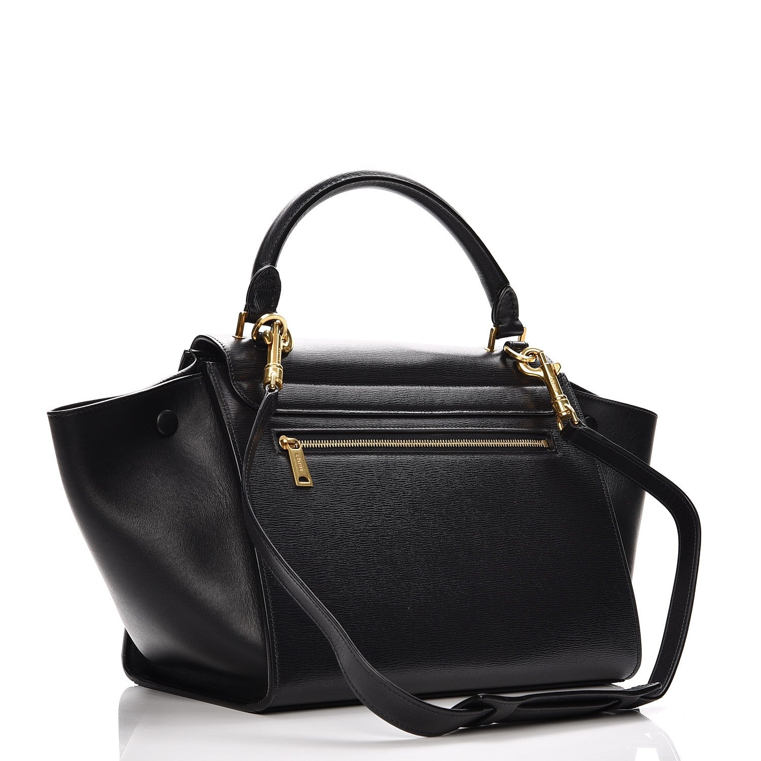 Celine Liege Calfskin Small Trapeze Black 4 of 7